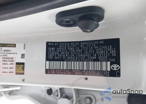 2020 Toyota Corolla Se Nightshade Edition из США, поврежденный, VIN 5YFS4RCE1LP039523